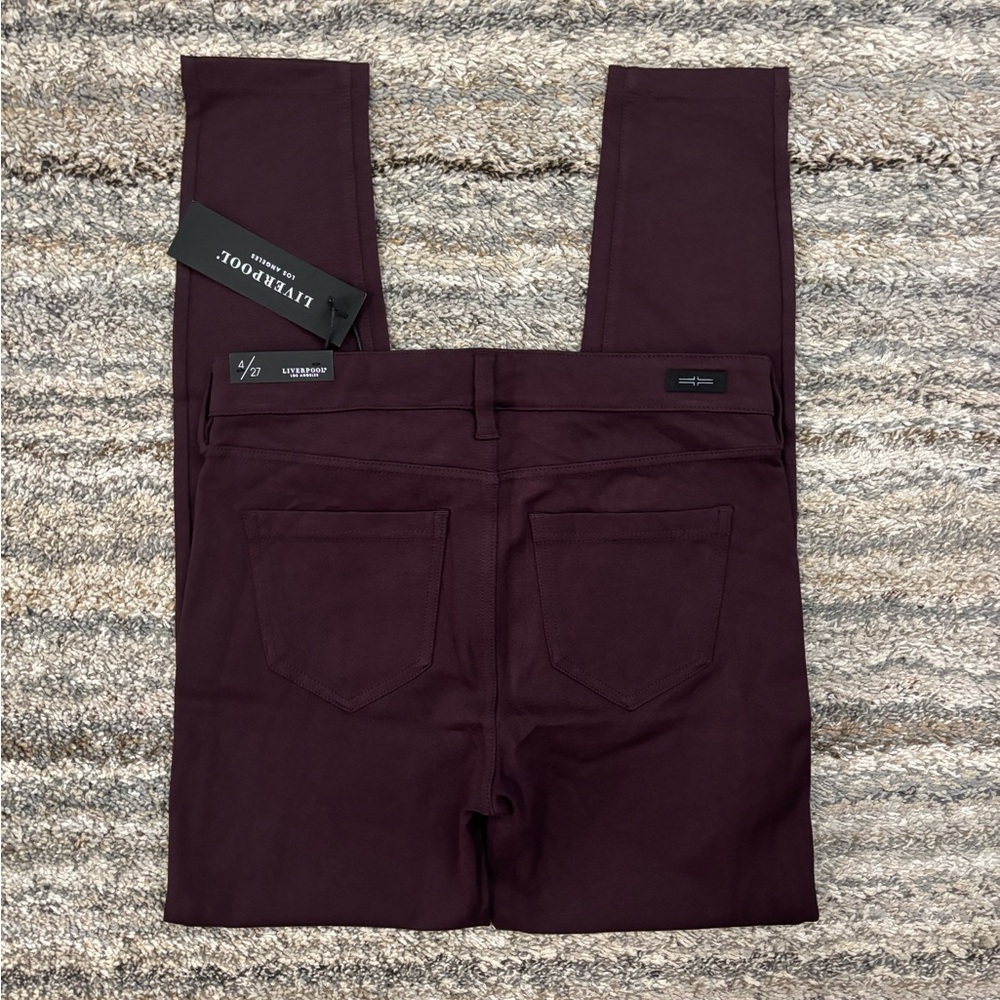 Liverpool Skinny Jeans In Aubergine Sz 4/27 NWT | Liverpool Mid Rise Skinny NEW- - Picture 10 of 13